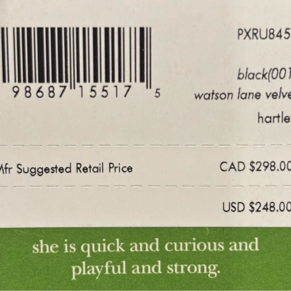 Kate Spade Black Velvet Backpack-Watson Lane Velvet Hartley - Picture 11 of 16